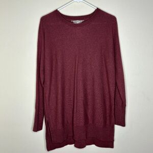 Womens athletha Wool Cashmere Sweater Maroon Size Small Oversized